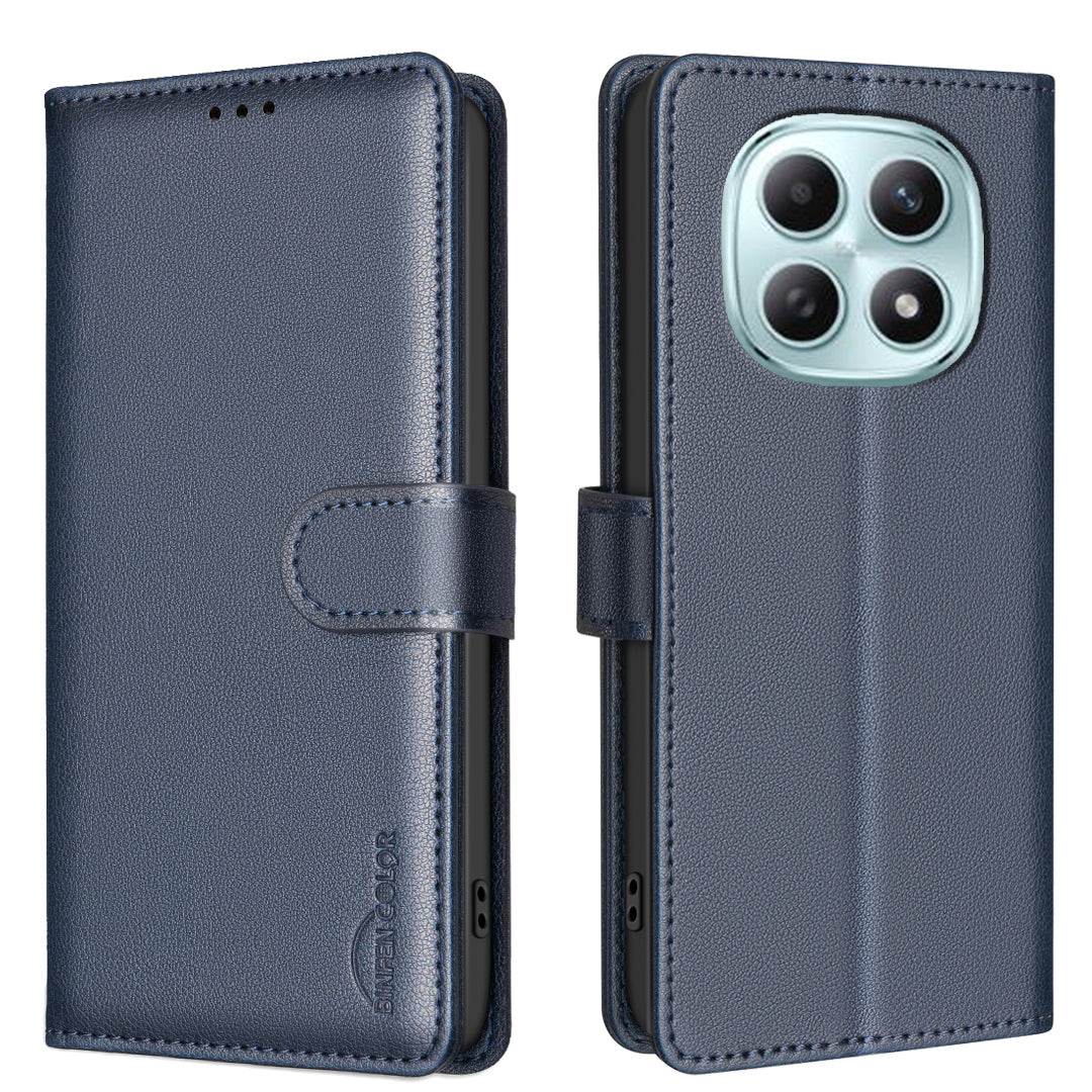 For Xiaomi Redmi Note 15 Pro 5G (Global) Leather Case BINFEN COLOR BF32 Wallet RFID Blocking Phone Cover - Blue