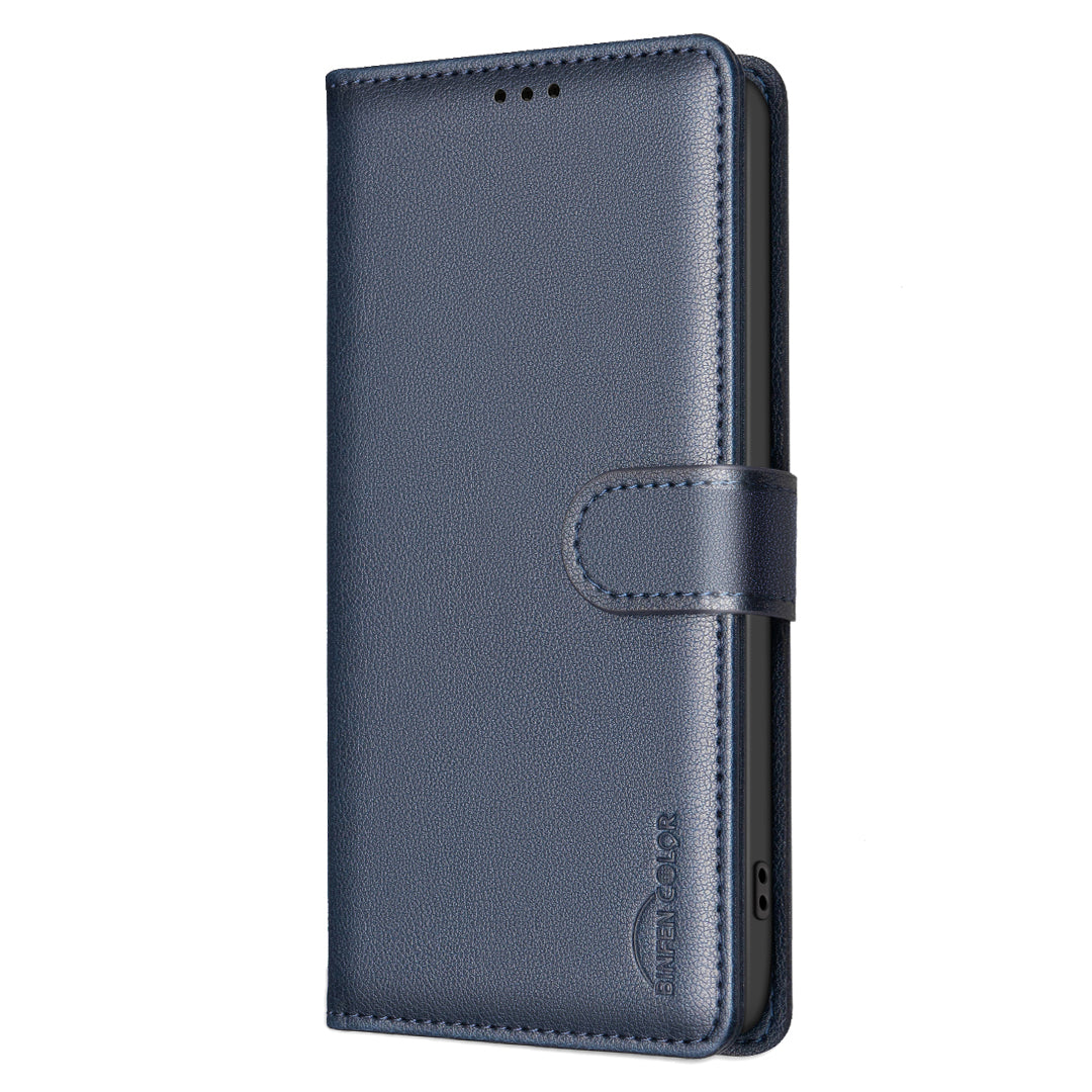 For Xiaomi Redmi Note 15 Pro 5G (Global) Leather Case BINFEN COLOR BF32 Wallet RFID Blocking Phone Cover - Blue