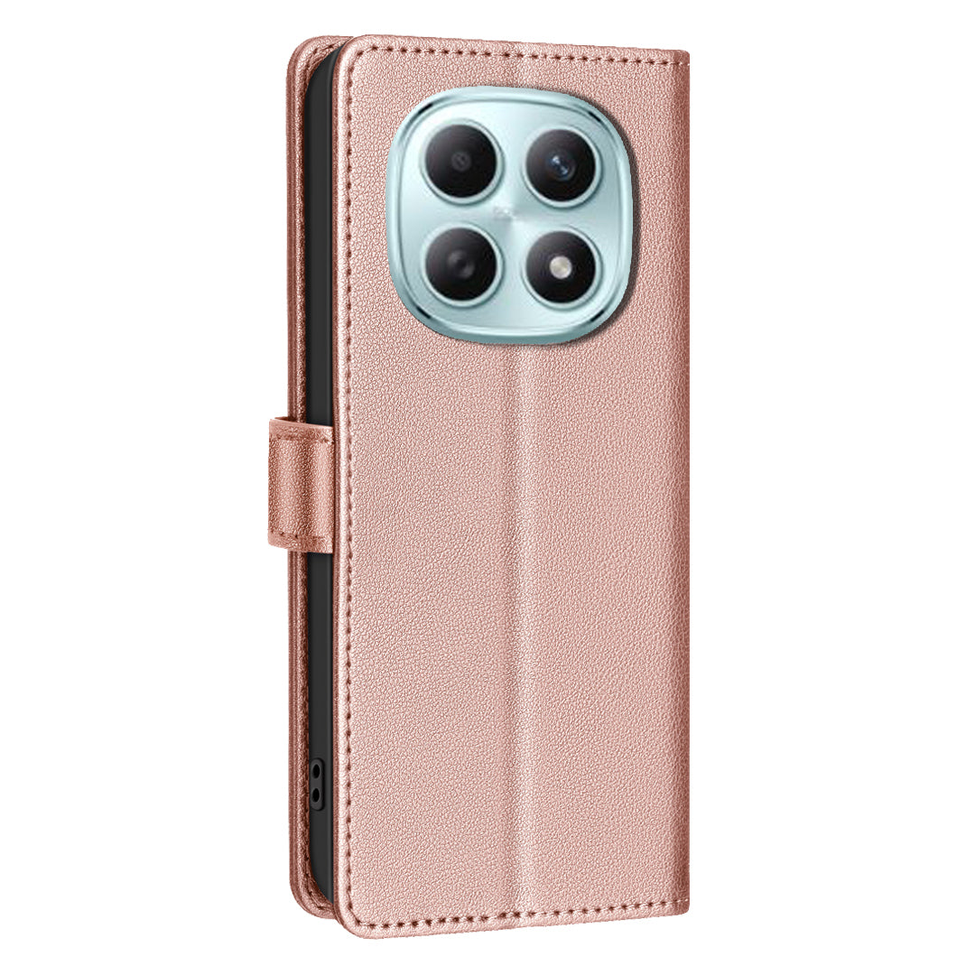 For Xiaomi Poco M8 Pro 5G / Redmi Note 15 Pro+ 5G (Global) Leather Case BINFEN COLOR BF32 Wallet RFID Blocking Phone Cover - Rose Gold