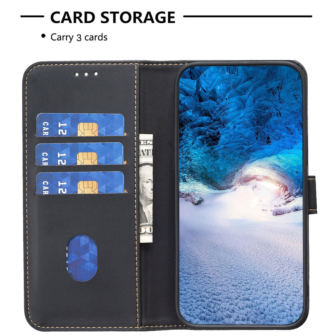 For Xiaomi Redmi Note 15 Pro 5G (Global) Phone Case BINFEN COLOR BF17 Wallet Folio Flip Leather Cover - Black