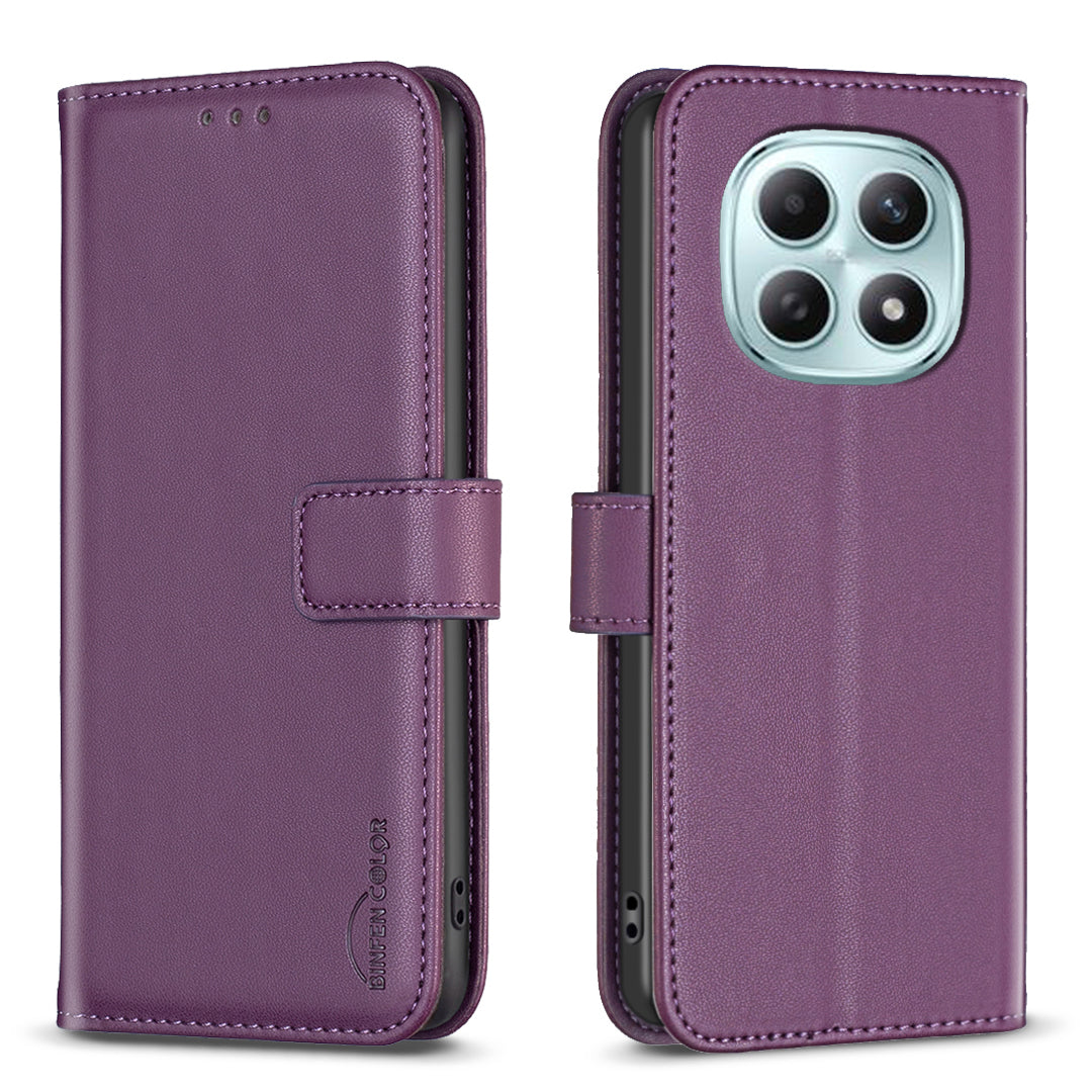 For Xiaomi Poco M8 Pro 5G / Redmi Note 15 Pro+ 5G (Global) Phone Case BINFEN COLOR BF17 Wallet Folio Flip Leather Cover - Dark Purple