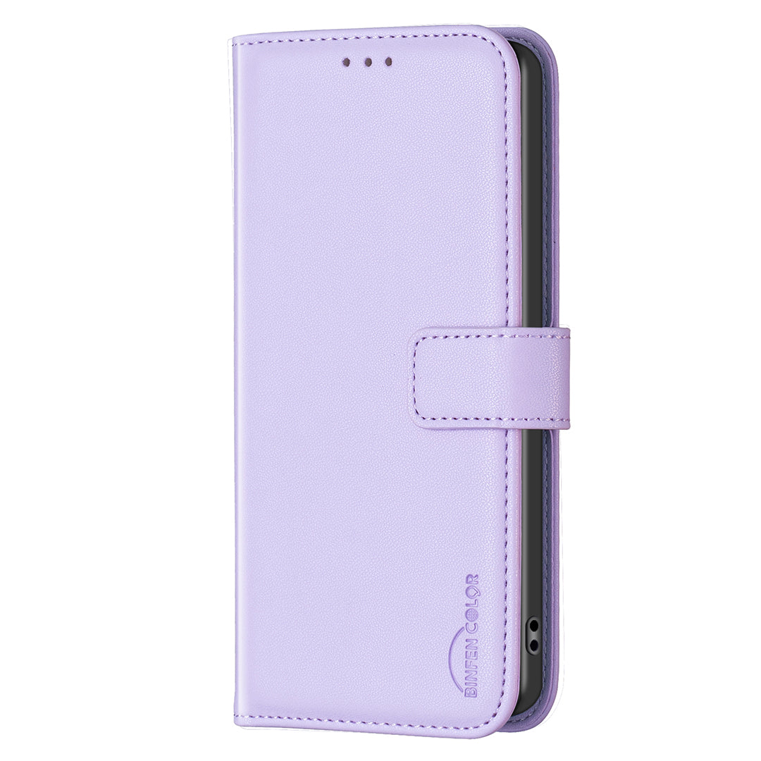 For Xiaomi Poco M8 Pro 5G / Redmi Note 15 Pro+ 5G (Global) Phone Case BINFEN COLOR BF17 Wallet Folio Flip Leather Cover - Purple