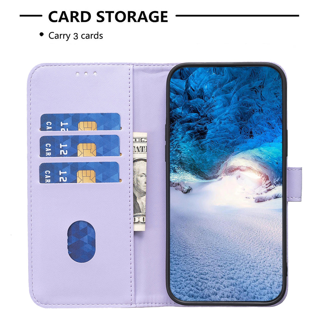 For Xiaomi Poco M8 Pro 5G / Redmi Note 15 Pro+ 5G (Global) Phone Case BINFEN COLOR BF17 Wallet Folio Flip Leather Cover - Purple