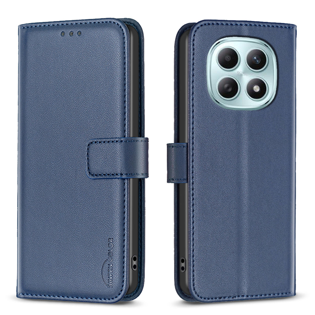 For Xiaomi Poco M8 Pro 5G / Redmi Note 15 Pro+ 5G (Global) Phone Case BINFEN COLOR BF17 Wallet Folio Flip Leather Cover - Blue