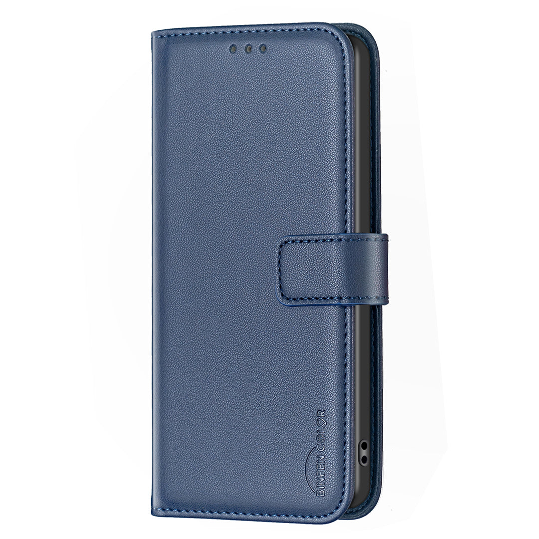 For Xiaomi Poco M8 Pro 5G / Redmi Note 15 Pro+ 5G (Global) Phone Case BINFEN COLOR BF17 Wallet Folio Flip Leather Cover - Blue