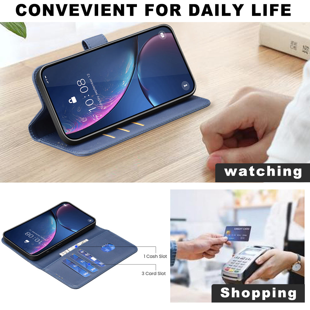 For Xiaomi Poco M8 Pro 5G / Redmi Note 15 Pro+ 5G (Global) Phone Case BINFEN COLOR BF17 Wallet Folio Flip Leather Cover - Blue