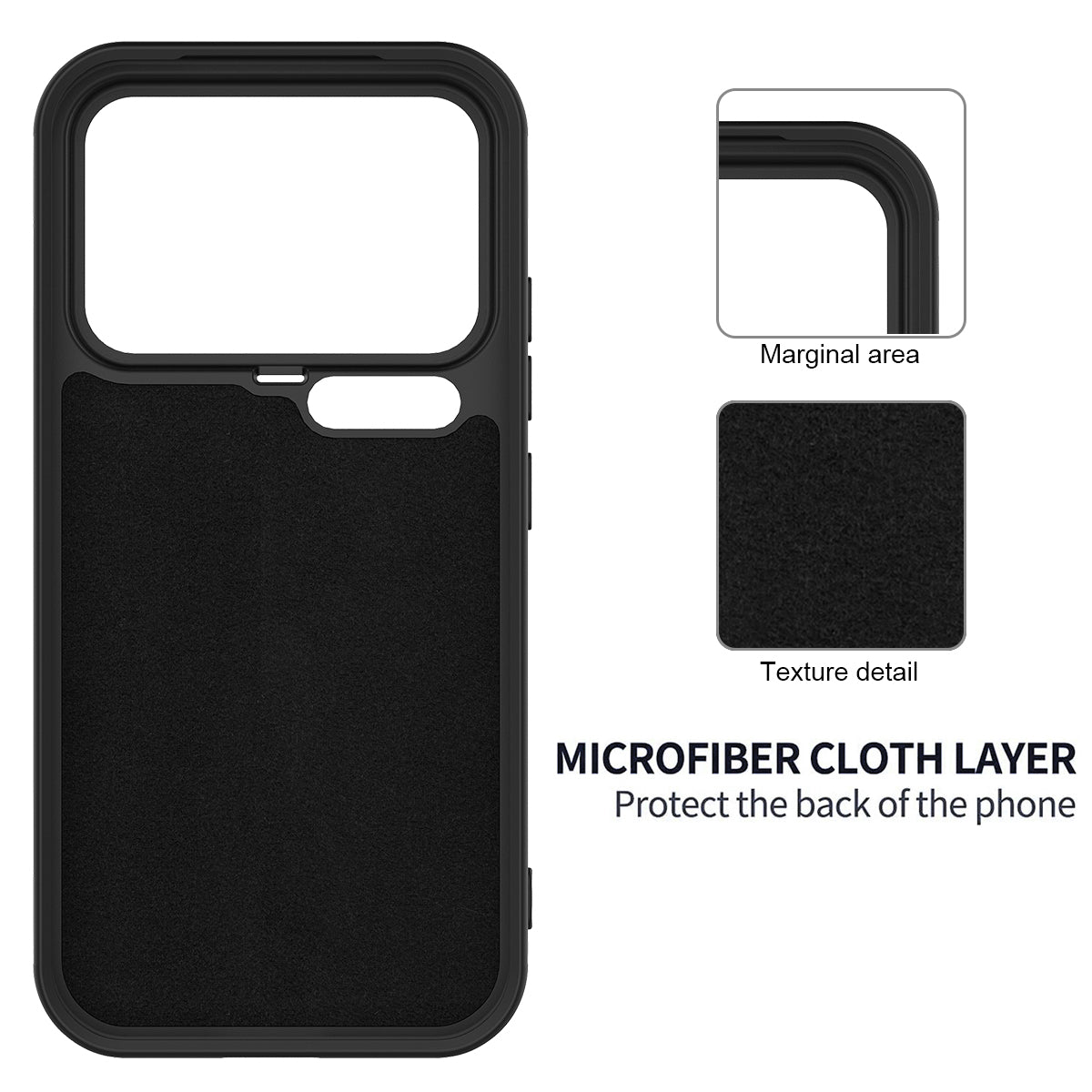 For Xiaomi 17 Pro Liquid Silicone Case Phone Back Cover with Hand Strap - Black