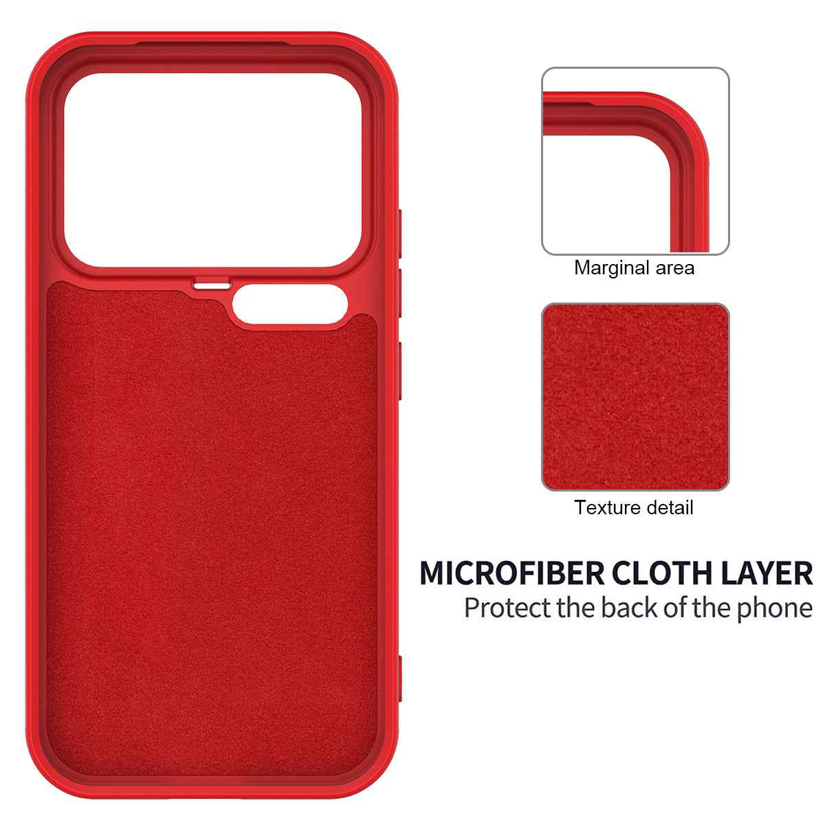 For Xiaomi 17 Pro Liquid Silicone Case Phone Back Cover with Hand Strap - Red