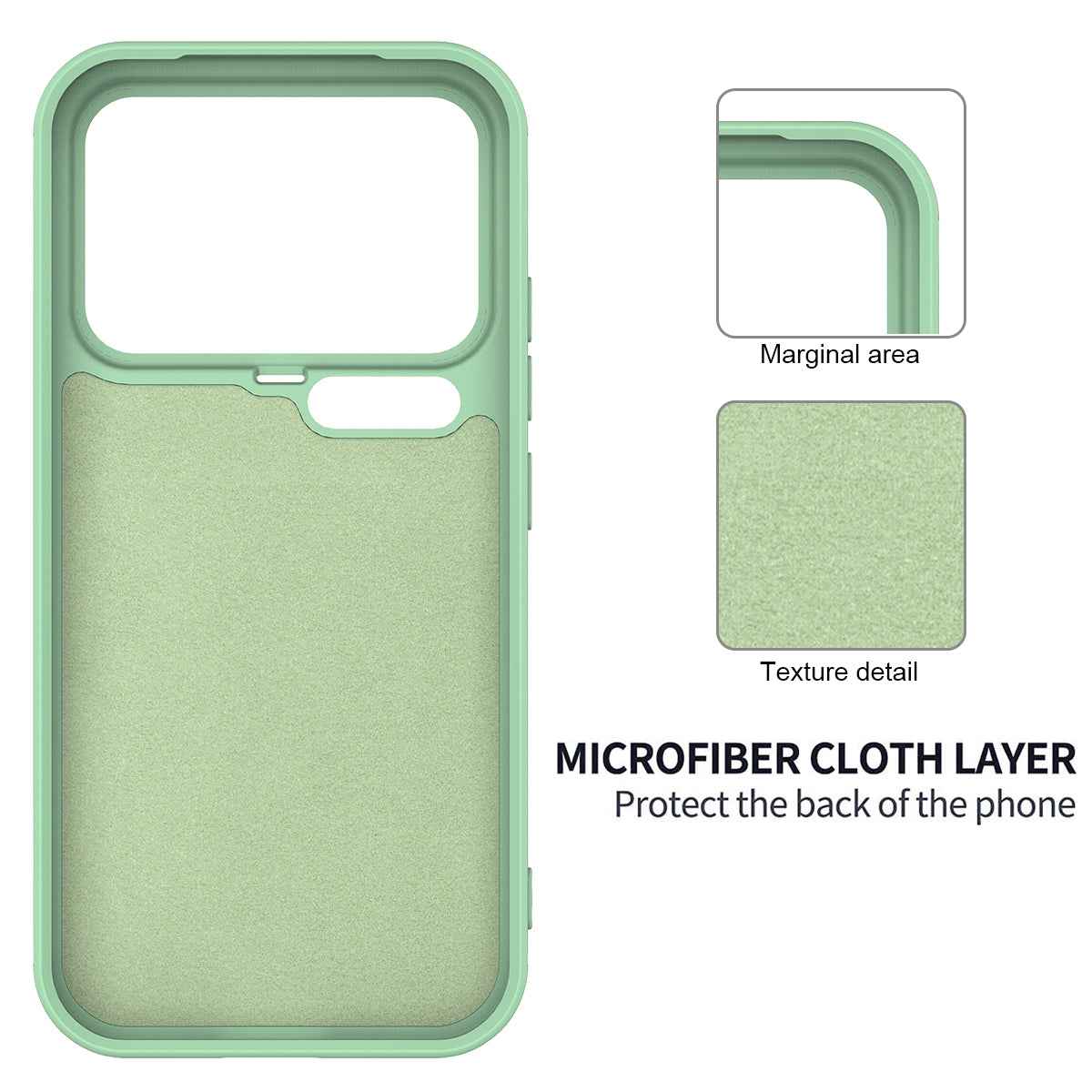 For Xiaomi 17 Pro Liquid Silicone Case Phone Back Cover with Hand Strap - Green