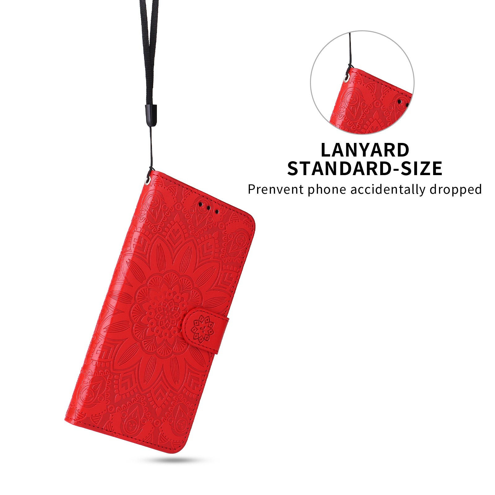 For vivo X300 5G Case Sunflower Imprint Leather Wallet Phone Cover - Red