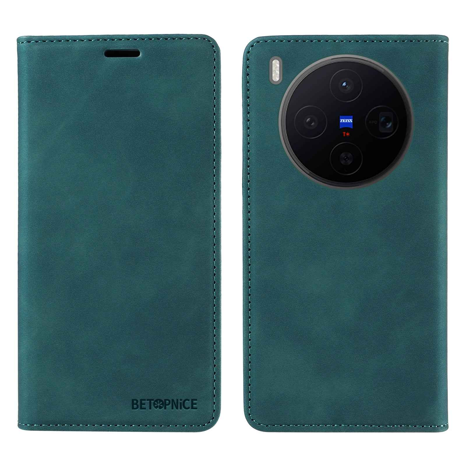 BETOPNICE For vivo X300 5G Case  Magnetic Closure RFID Blocking Wallet Stand Leather Phone Cover - Green