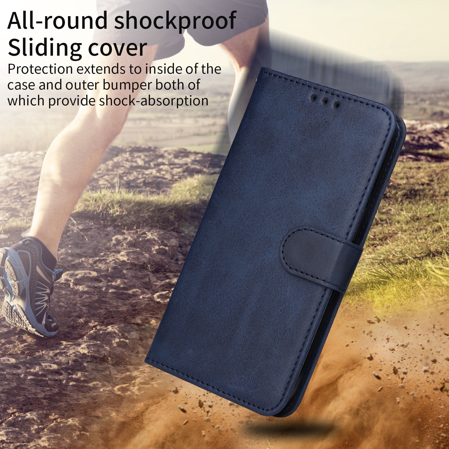 For vivo X300 5G Case Wallet PU Leather Folio Flip Phone Cover - Blue