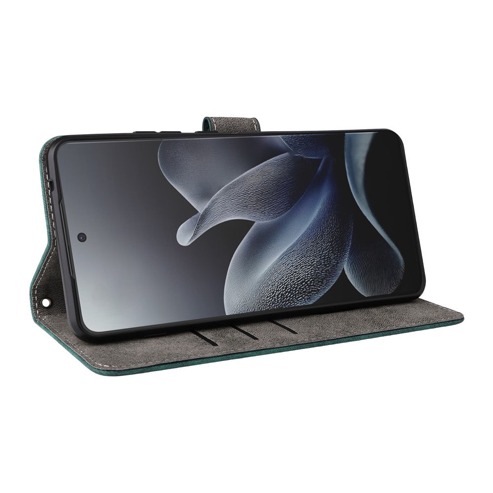 For Motorola Edge 70 5G Case Wallet RFID Blocking PU Leather Phone Cover Stand with Strap - Green
