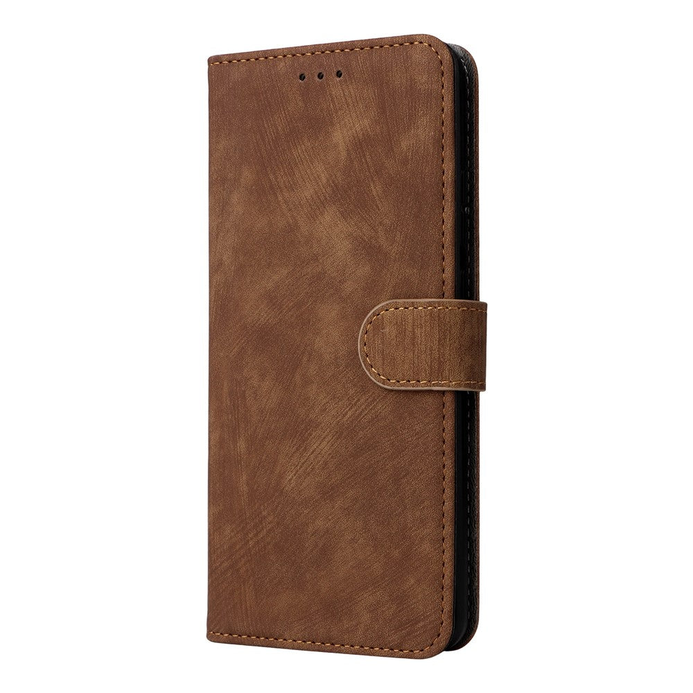 For Motorola Edge 70 5G Case Wallet RFID Blocking PU Leather Phone Cover Stand with Strap - Brown