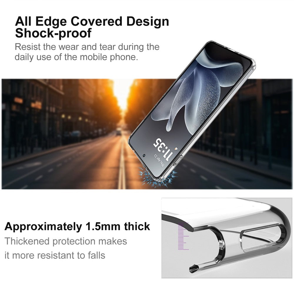 IMAK UX-10 Series For Motorola Edge 70 5G Clear Phone Case Soft TPU Mobile Back Cover