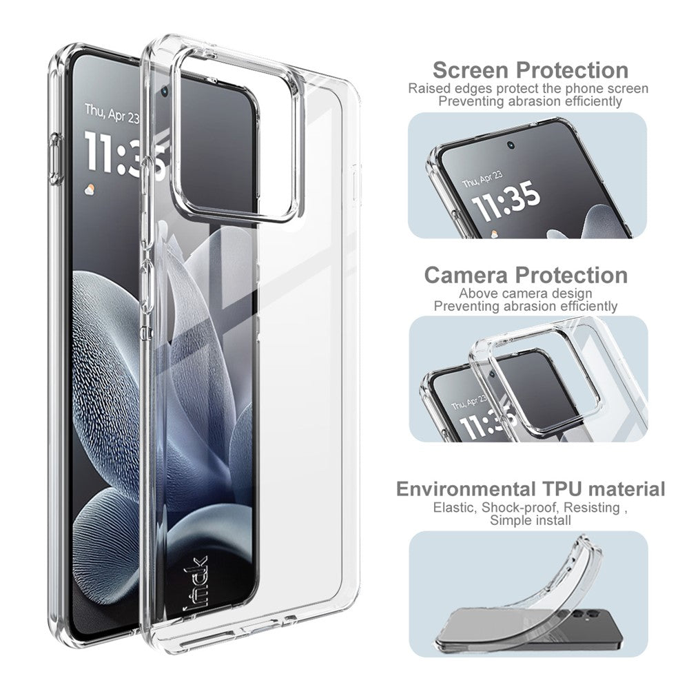 IMAK UX-10 Series For Motorola Edge 70 5G Clear Phone Case Soft TPU Mobile Back Cover