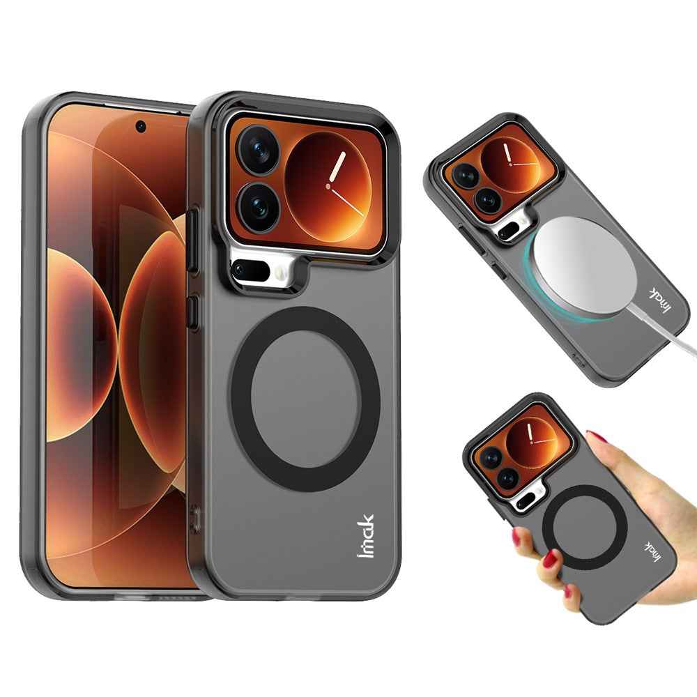 IMAK For Xiaomi 17 Pro Magnetic Case PC + TPU Protective Phone Back Cover - Black