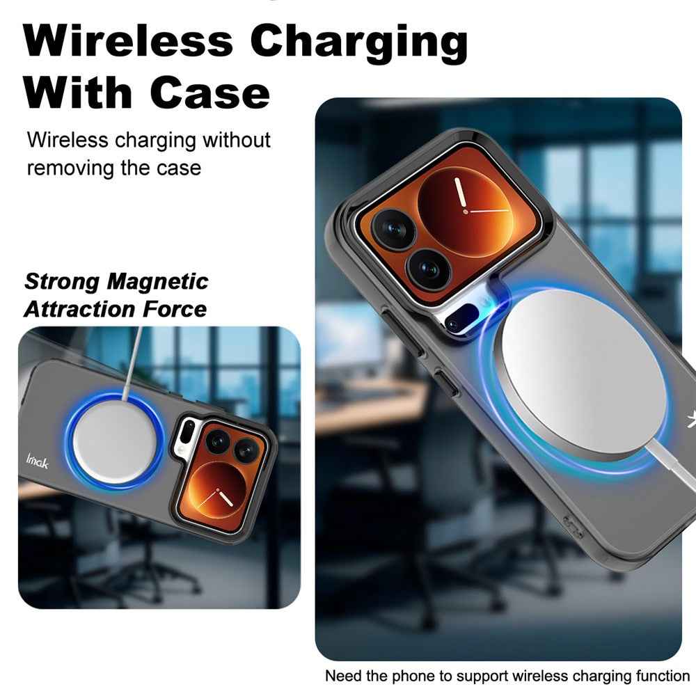 IMAK For Xiaomi 17 Pro Magnetic Case PC + TPU Protective Phone Back Cover - Black