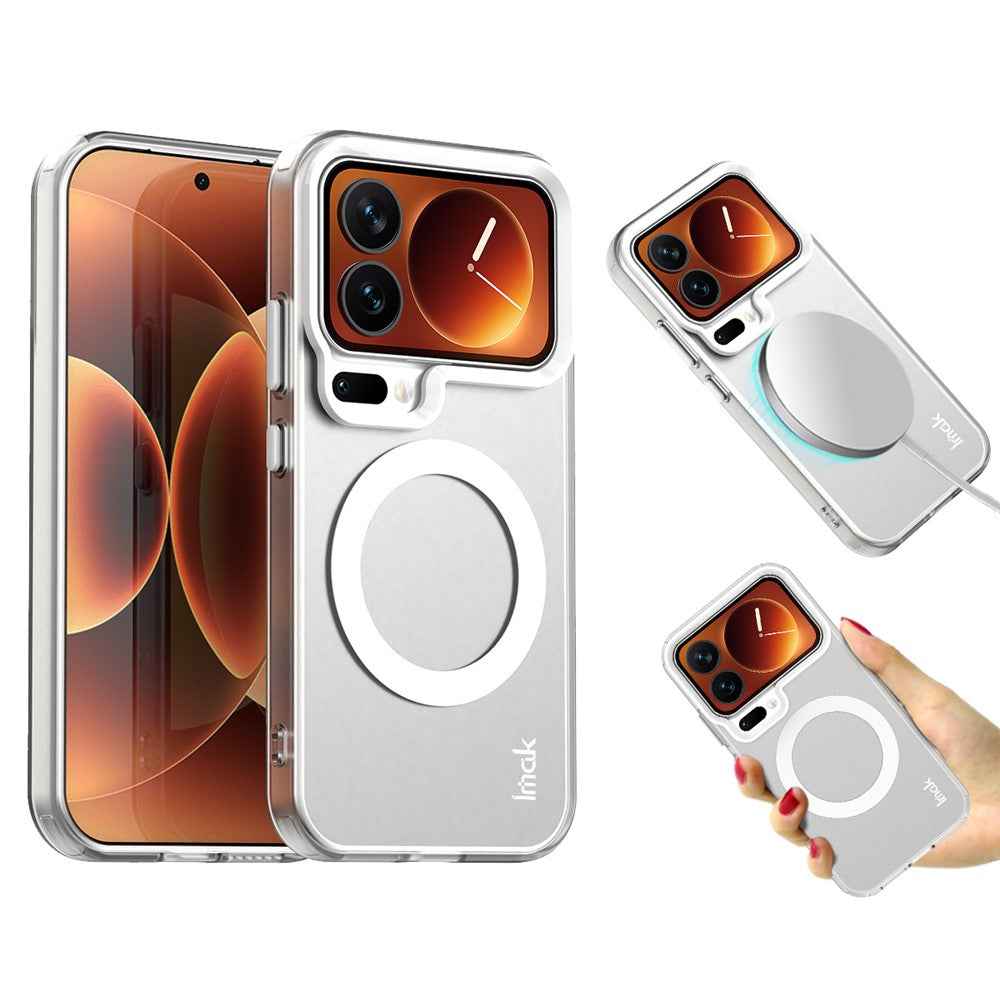IMAK For Xiaomi 17 Pro Magnetic Case PC + TPU Protective Phone Back Cover - White