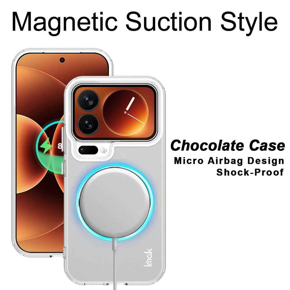 IMAK For Xiaomi 17 Pro Magnetic Case PC + TPU Protective Phone Back Cover - White