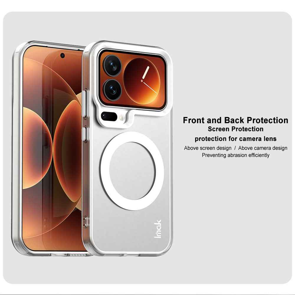IMAK For Xiaomi 17 Pro Magnetic Case PC + TPU Protective Phone Back Cover - White