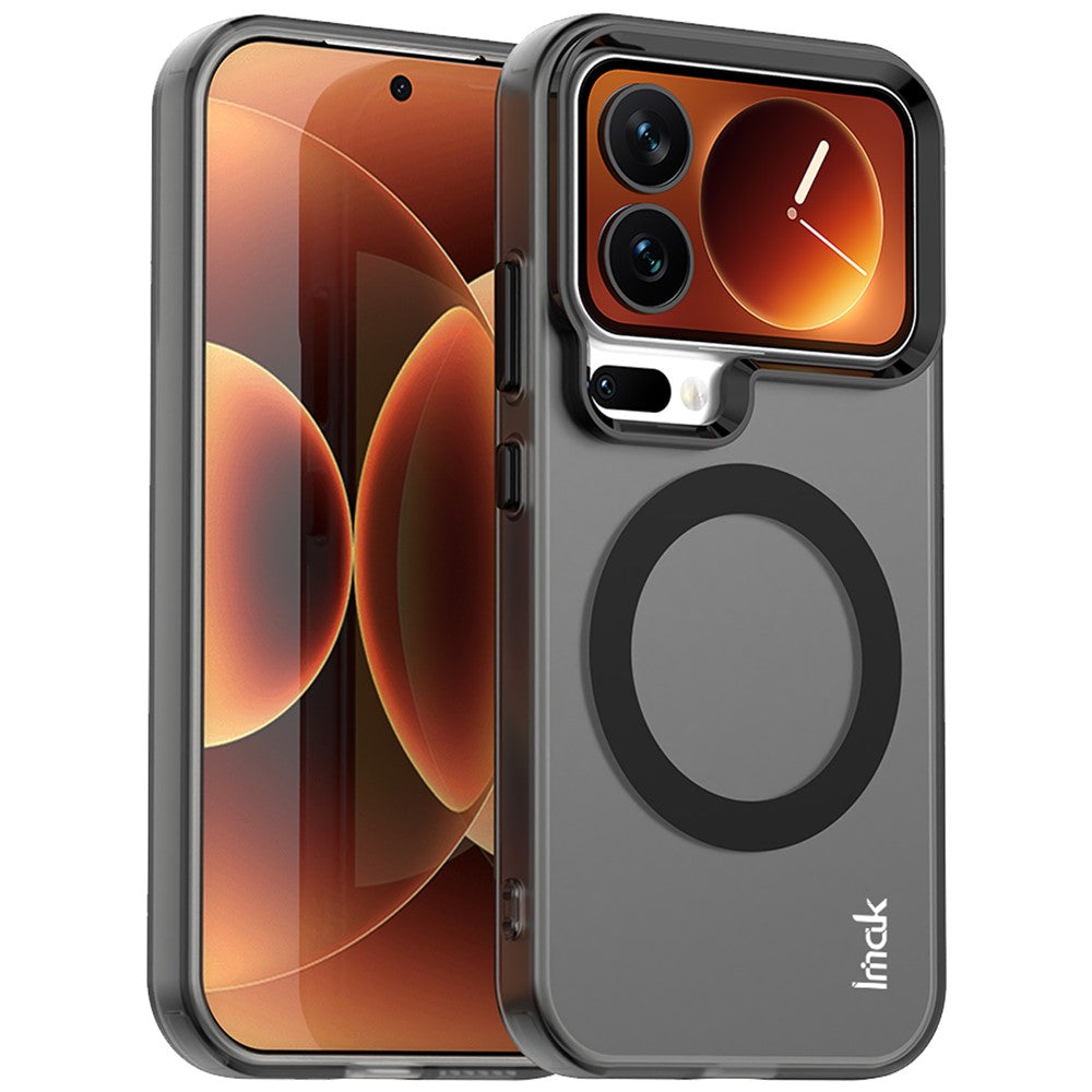 IMAK For Xiaomi 17 Pro Max Case Magnetic Case PC + TPU Protective Phone Back Cover - Black