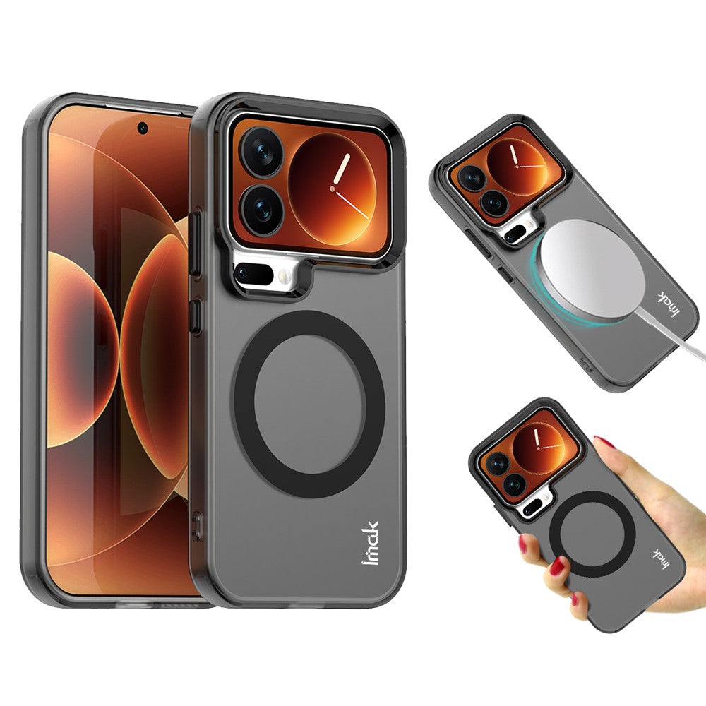 IMAK For Xiaomi 17 Pro Max Case Magnetic Case PC + TPU Protective Phone Back Cover - Black