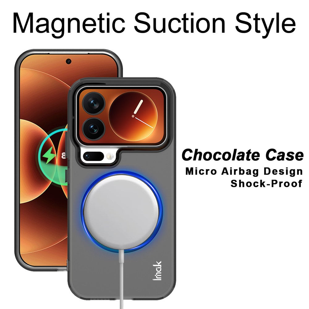 IMAK For Xiaomi 17 Pro Max Case Magnetic Case PC + TPU Protective Phone Back Cover - Black