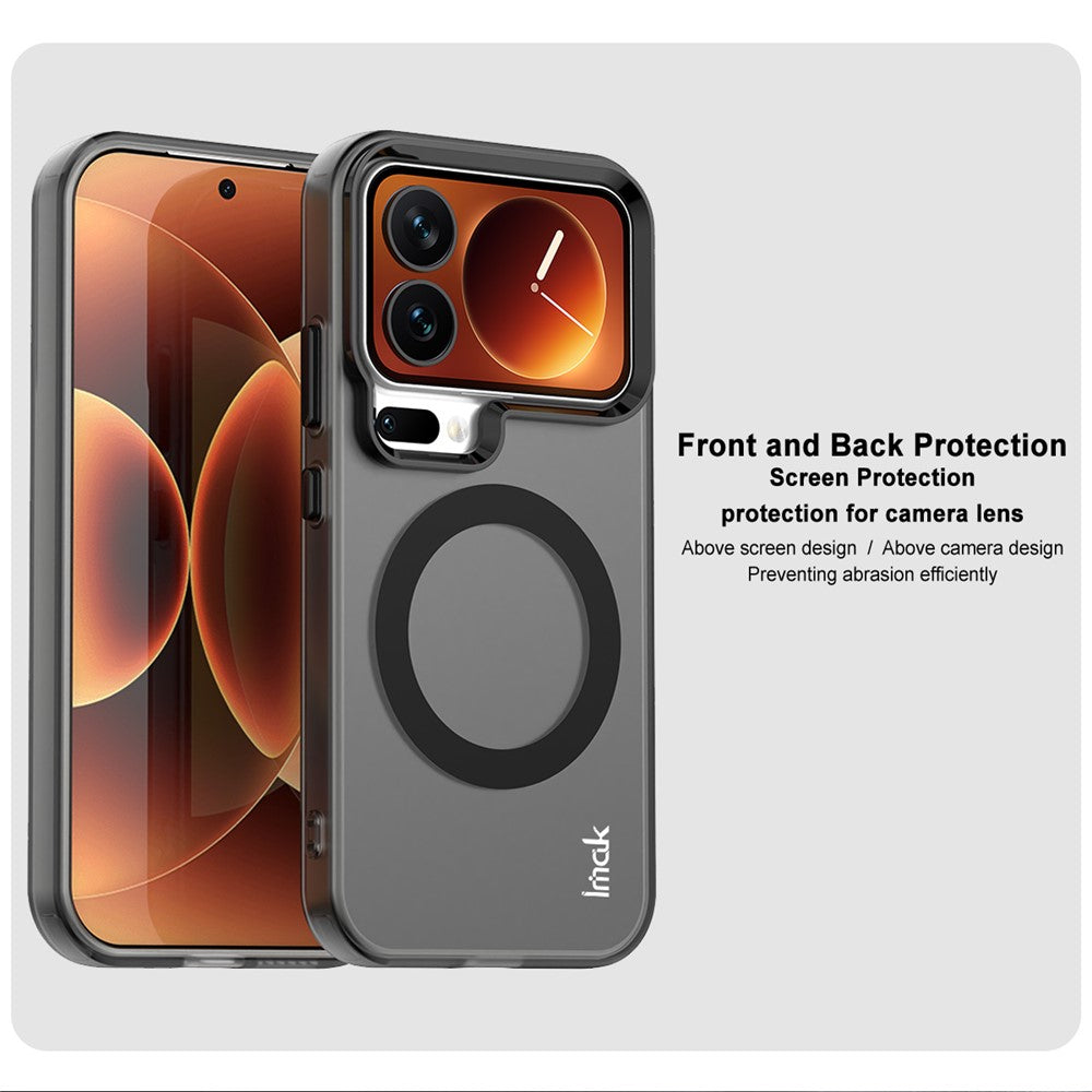 IMAK For Xiaomi 17 Pro Max Case Magnetic Case PC + TPU Protective Phone Back Cover - Black