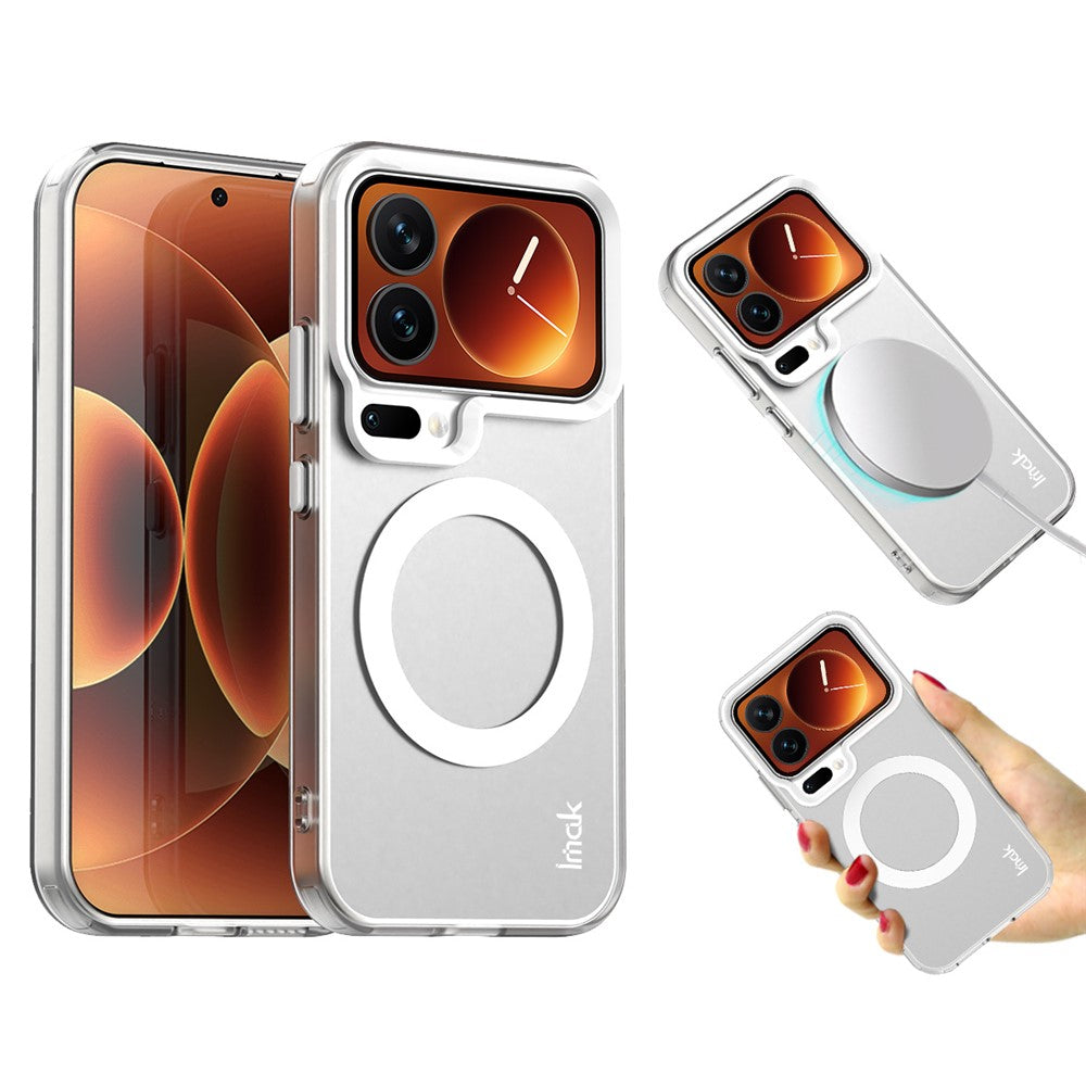 IMAK For Xiaomi 17 Pro Max Case Magnetic Case PC + TPU Protective Phone Back Cover - White