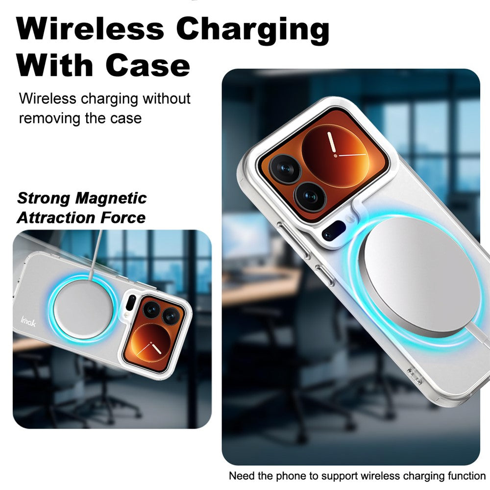 IMAK For Xiaomi 17 Pro Max Case Magnetic Case PC + TPU Protective Phone Back Cover - White