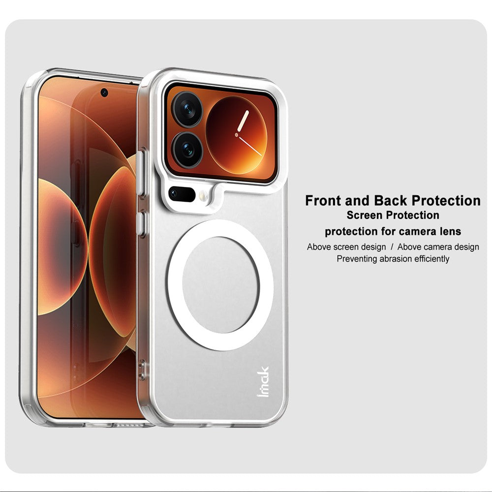 IMAK For Xiaomi 17 Pro Max Case Magnetic Case PC + TPU Protective Phone Back Cover - White