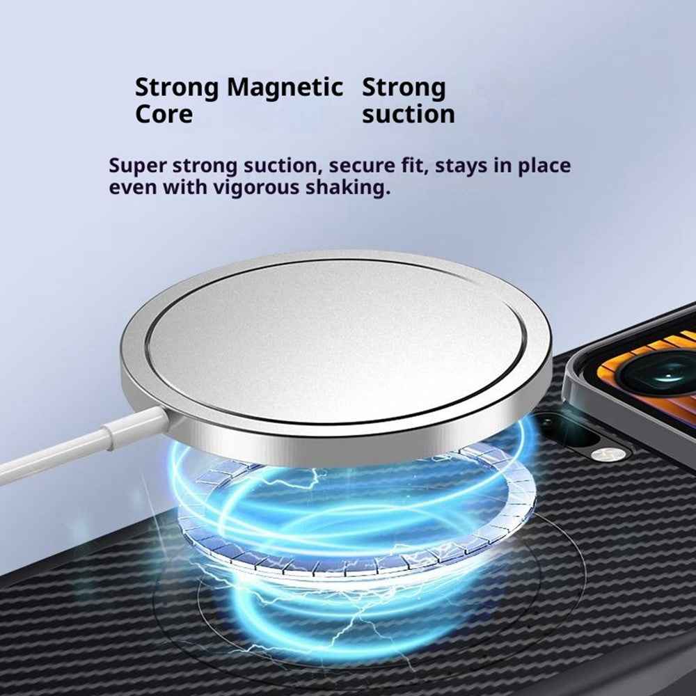 For Xiaomi 17 Pro Magnetic Case Carbon Fiber PU + PC + Silicone Protective Cover - Black