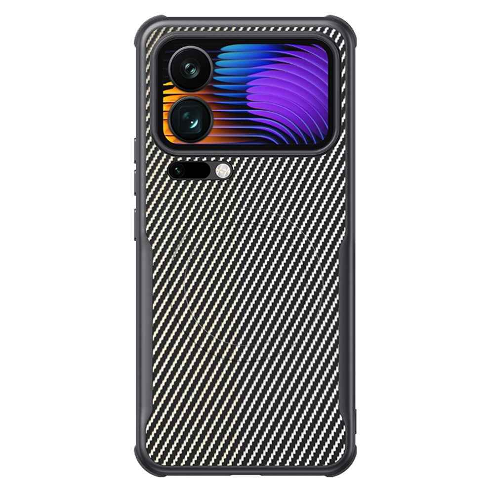 For Xiaomi 17 Pro Magnetic Case Carbon Fiber PU + PC + Silicone Protective Cover - Grey