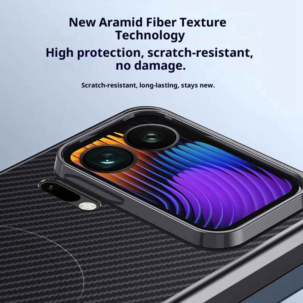 For Xiaomi 17 Pro Magnetic Case Carbon Fiber PU + PC + Silicone Protective Cover - Grey