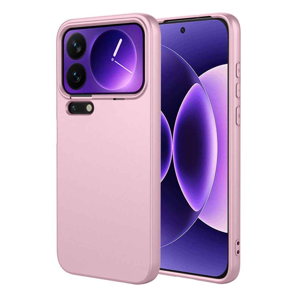 For Xiaomi 17 Pro Case Liquid Silicone Feel Soft TPU Protective Phone Cover - Pink