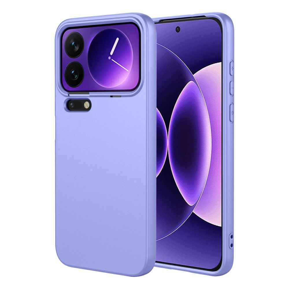 For Xiaomi 17 Pro Case Liquid Silicone Feel Soft TPU Protective Phone Cover - Purple