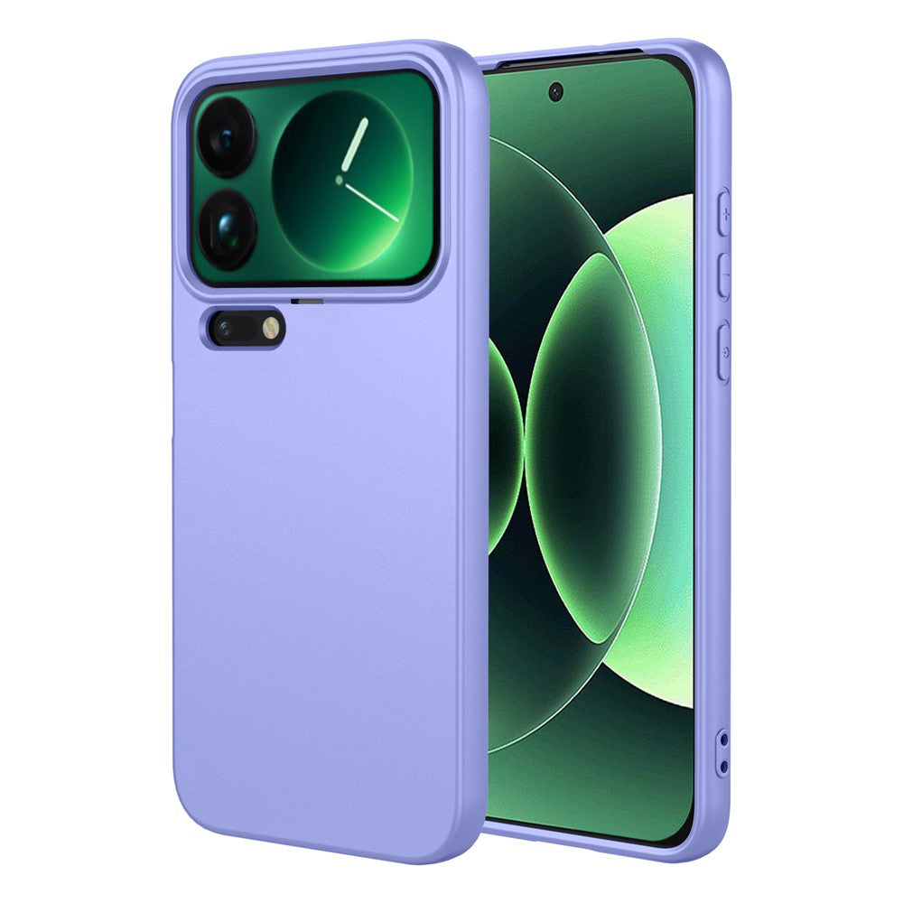 For Xiaomi 17 Pro Max Case Liquid Silicone Feel Soft TPU Protective Phone Cover - Purple