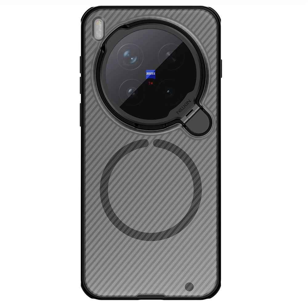 NILLKIN Camshield Prop Magnetic Series for vivo X300 Pro 5G Magnetic Case Clear Lens Lid PC TPU Phone Back Cover - Transparent Black