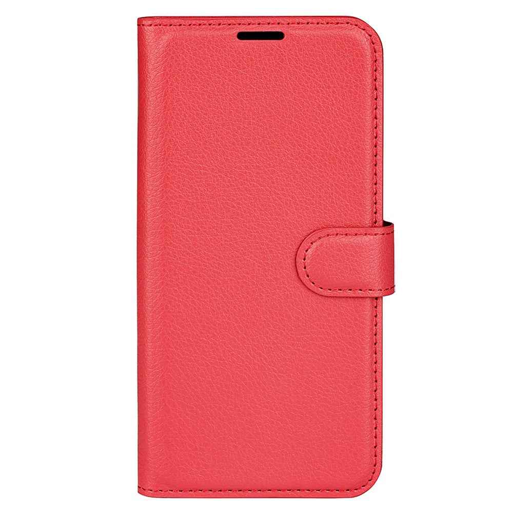 AMORUS For Xiaomi 17 Pro Wallet Case Litchi Texture Shockproof Leather Flip Stand Phone Cover - Red