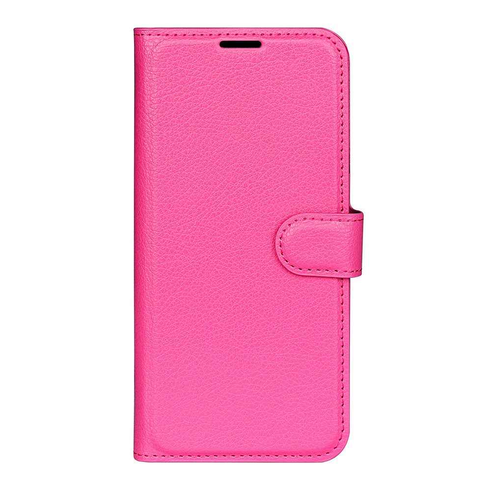 AMORUS For Xiaomi 17 Pro Wallet Case Litchi Texture Shockproof Leather Flip Stand Phone Cover - Rose