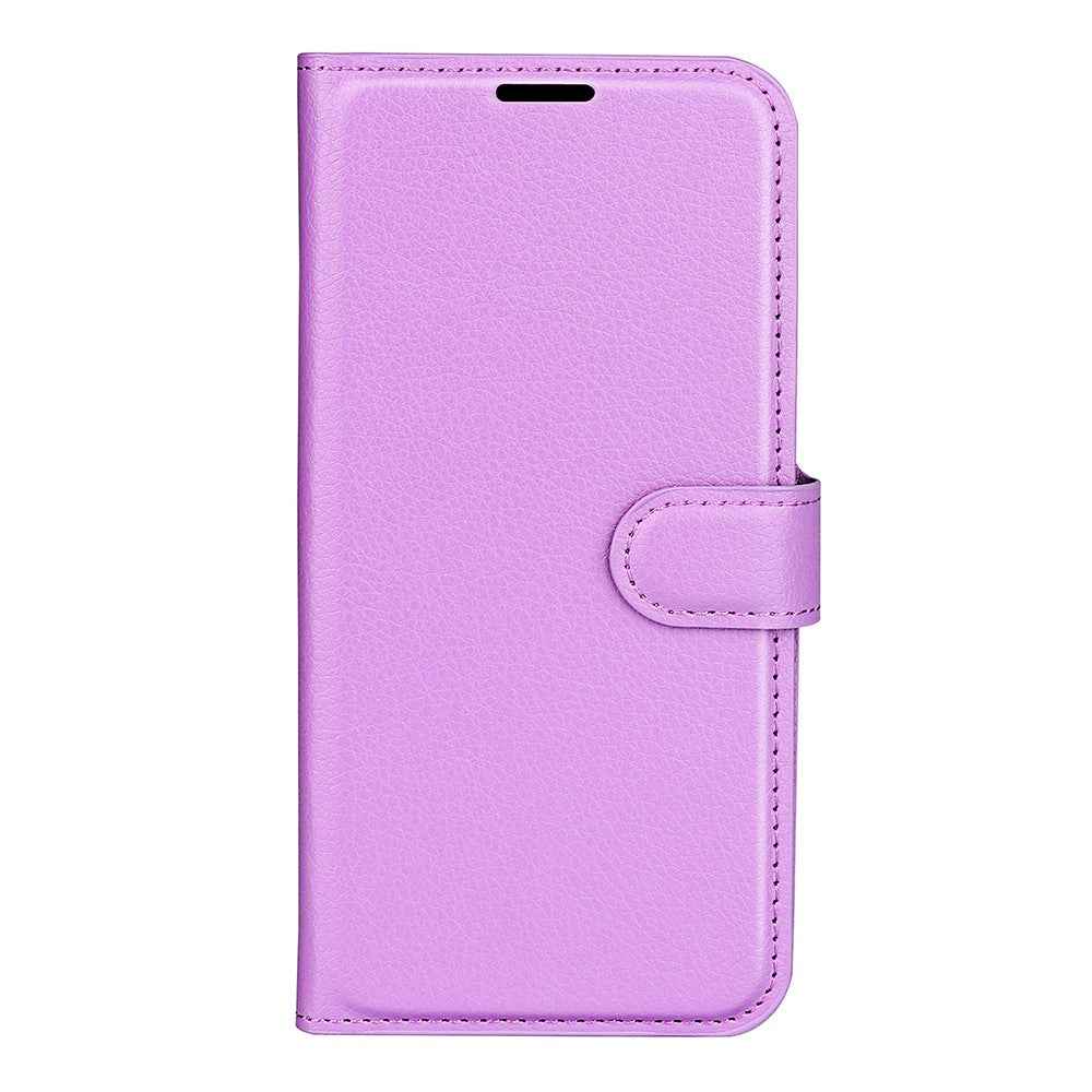 AMORUS For Xiaomi 17 Pro Wallet Case Litchi Texture Shockproof Leather Flip Stand Phone Cover - Purple