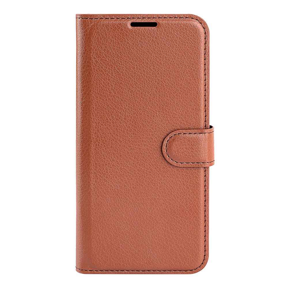 AMORUS For Xiaomi 17 Pro Wallet Case Litchi Texture Shockproof Leather Flip Stand Phone Cover - Brown