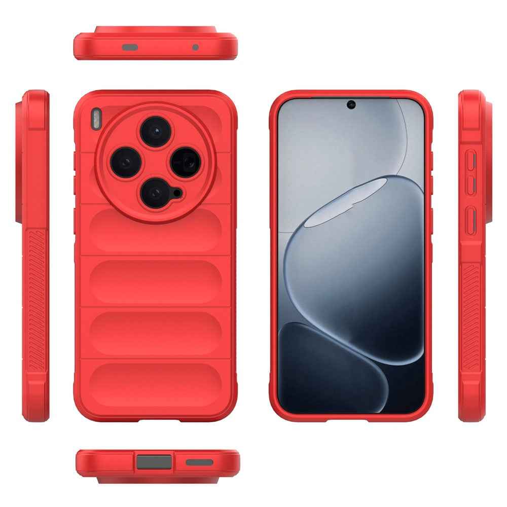 For vivo X300 5G Case Anti-Drop Soft TPU Rugged Phone Back Cover - Red