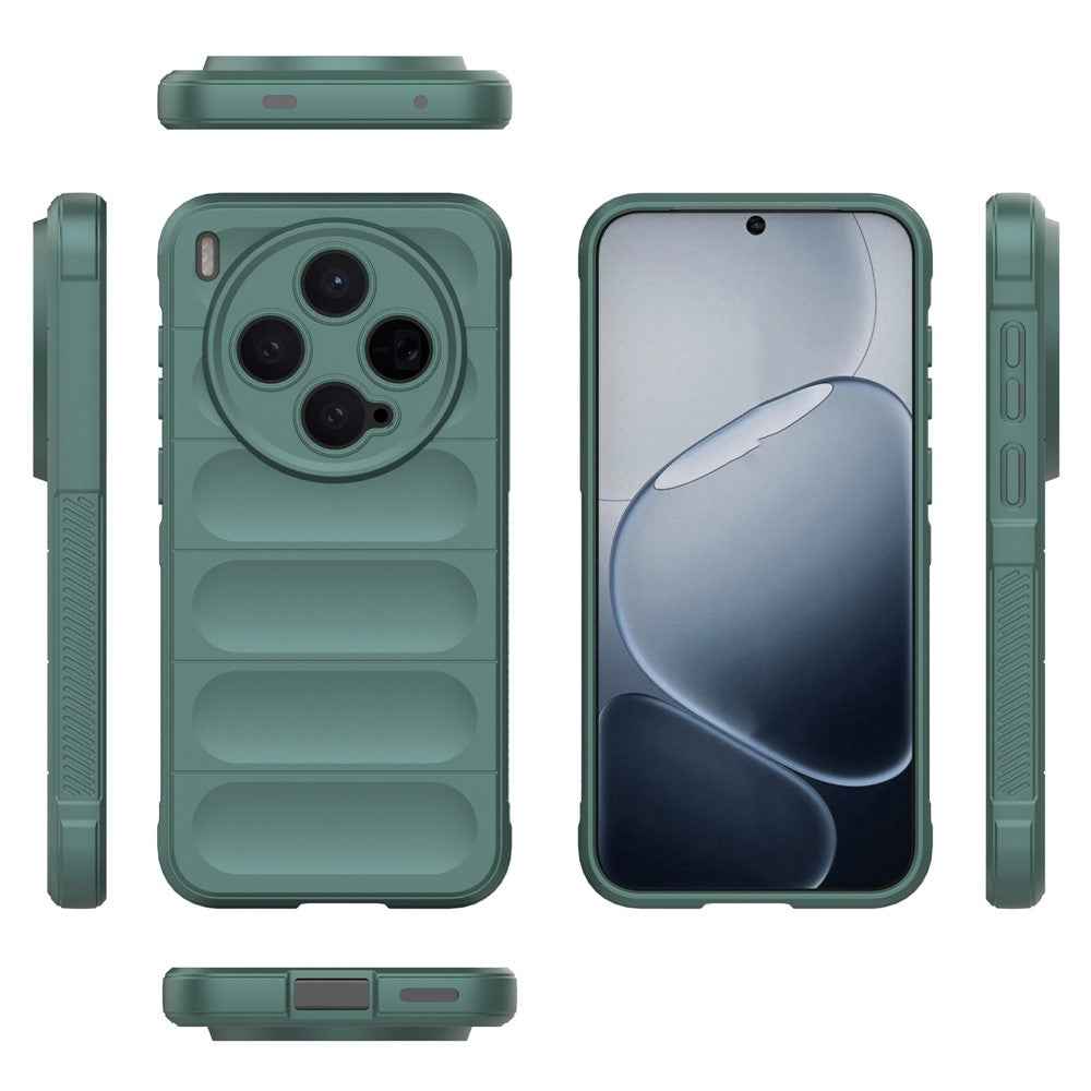 For vivo X300 5G Case Anti-Drop Soft TPU Rugged Phone Back Cover - Green