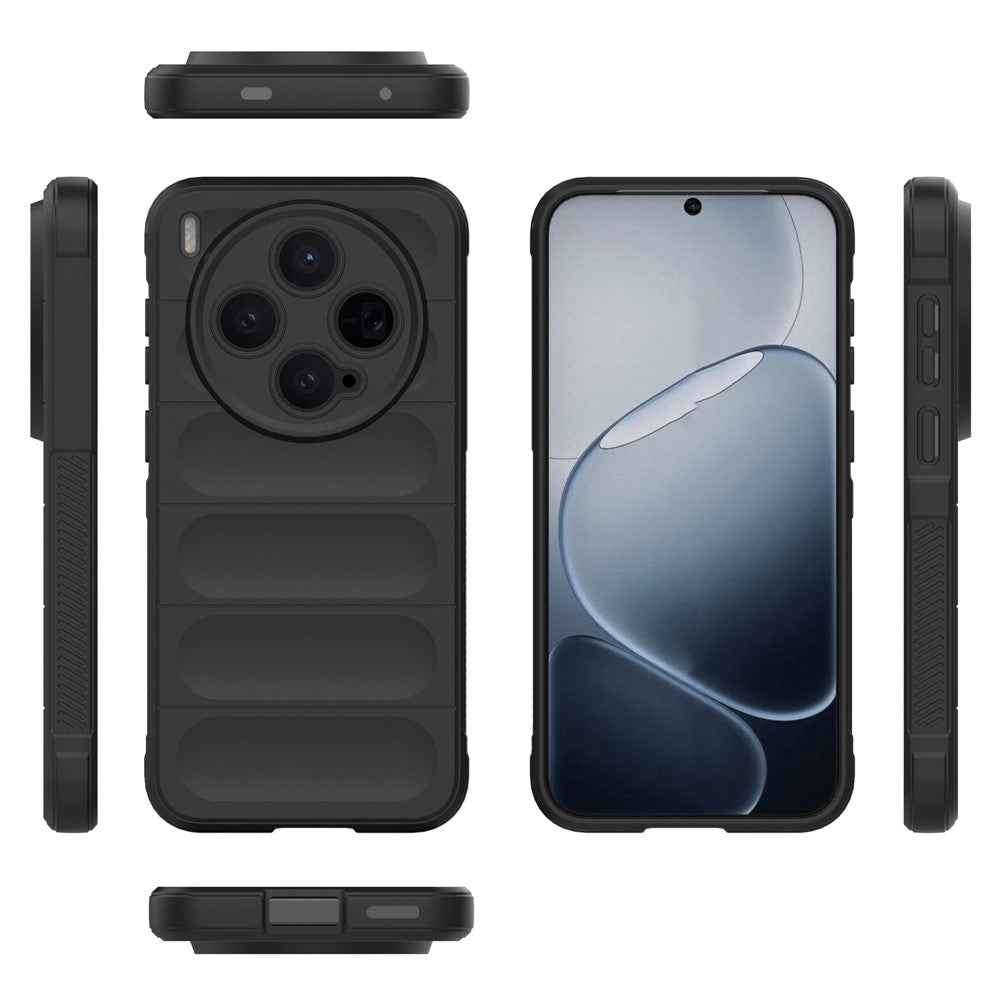 For vivo X300 5G Case Anti-Drop Soft TPU Rugged Phone Back Cover - Black