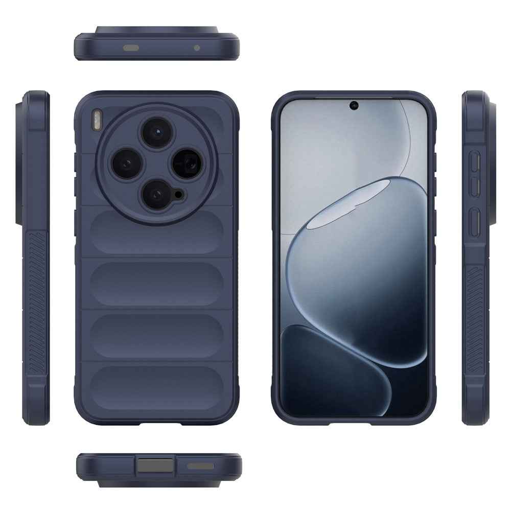 For vivo X300 5G Case Anti-Drop Soft TPU Rugged Phone Back Cover - Dark Blue