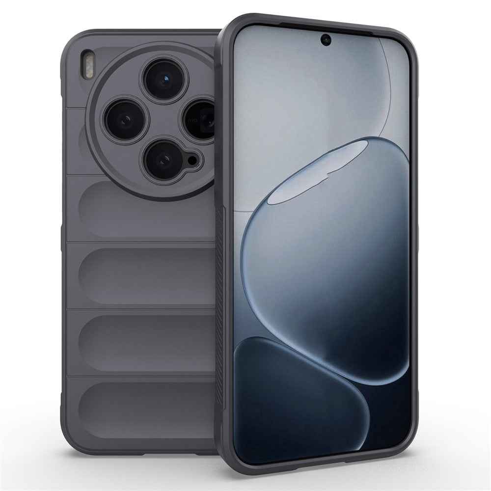 For vivo X300 5G Case Anti-Drop Soft TPU Rugged Phone Back Cover - Dark Grey