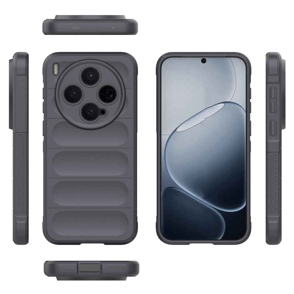For vivo X300 5G Case Anti-Drop Soft TPU Rugged Phone Back Cover - Dark Grey