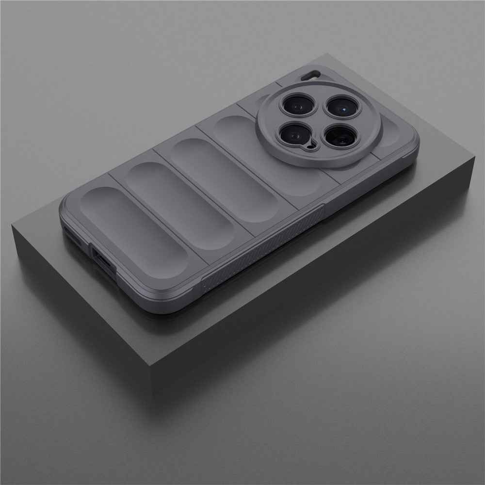 For vivo X300 5G Case Anti-Drop Soft TPU Rugged Phone Back Cover - Dark Grey